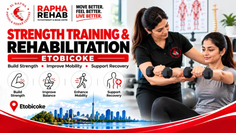 Strength training rehabilitation at Rapha Rehab to improve muscle strength and stability