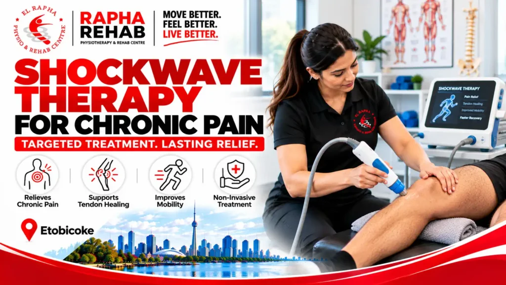 Shockwave therapy in Etobicoke for chronic pain and soft tissue rehabilitation