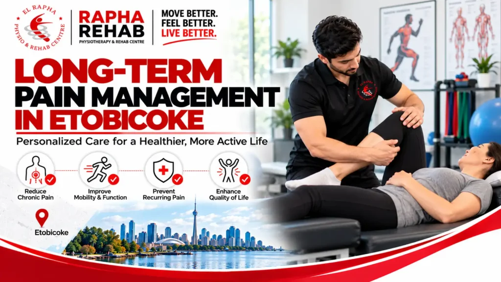 Long-term pain management in Etobicoke with personalized rehabilitation at Rapha Rehab