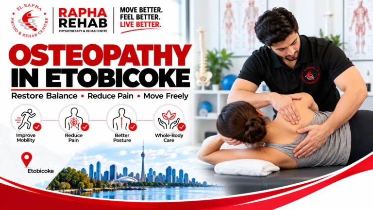 Osteopathy treatments in Etobicoke at Rapha Rehab for mobility and pain management