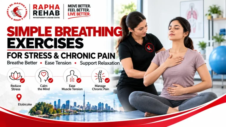 Woman practising breathing exercises for stress and chronic pain